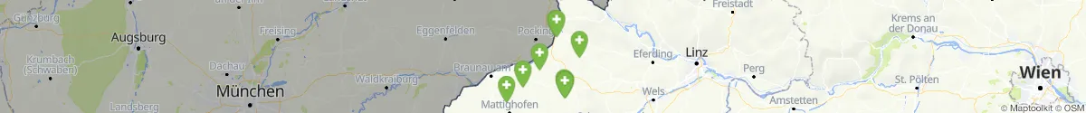 Kartenansicht für Apotheken-Notdienste in der Nähe von Weilbach (Ried, Oberösterreich)